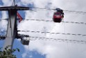 Koelner Seilbahn Gondel blieb haengen Koeln Linksrheinisch P335